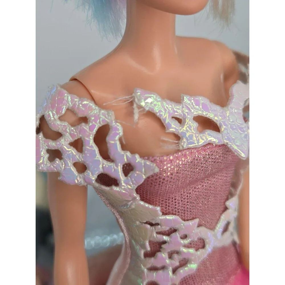 Barbie Doll Size Pink Party Dresses Lot Tiara Evening Heel Boots Clothing Outfit